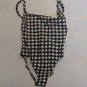 Black Gingham J Crew One Piece Suit